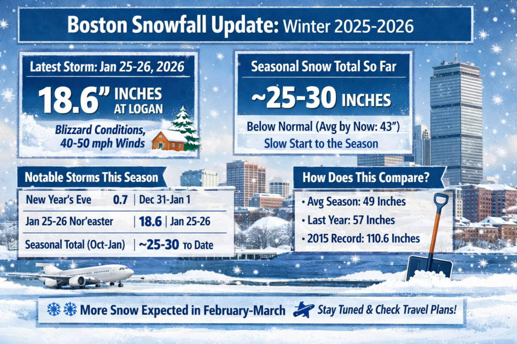 How Much Snow in Boston Winter 2025-26?