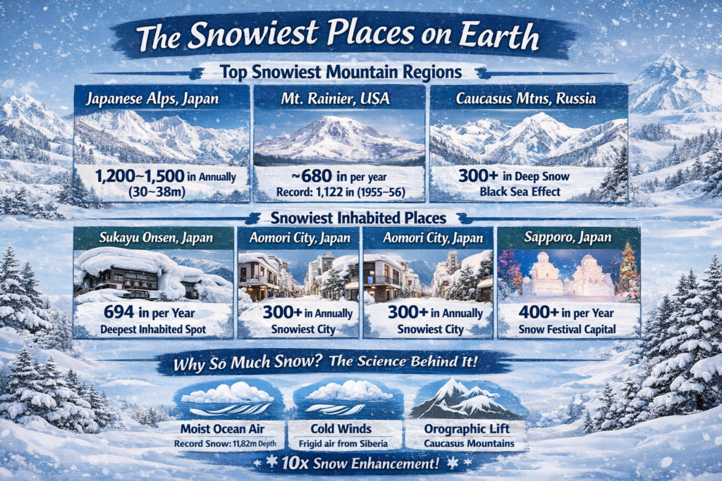 Where Are the Snowiest Places on Earth in 2026
