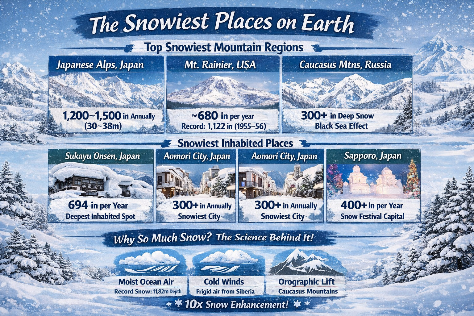 Where Are the Snowiest Places on Earth in 2026