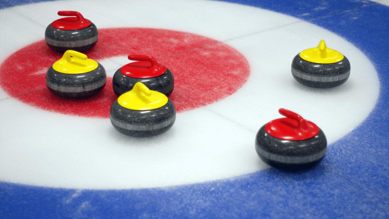 Curling is about sliding stones closest to the center target to score points