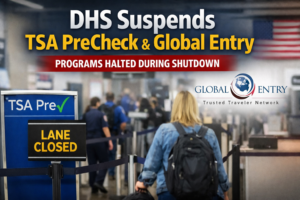 DHS Suspends TSA PreCheck and Global Entry as Shutdown Disrupts U.S. Travel